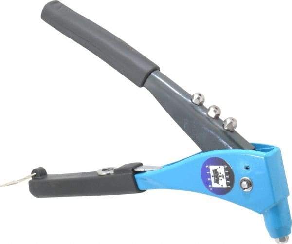 RivetKing - Right Angle Head Hand Riveter - 1/8 to 3/16" Rivet Capacity, 10-1/2" OAL - Apex Tool & Supply