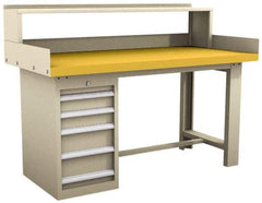 Value Collection - 5 Drawer, Modular Workstation - 2,500 Lb Capacity, Anti-Static Top, Tan, 30" Wide x 32" High x 60" Long - Apex Tool & Supply