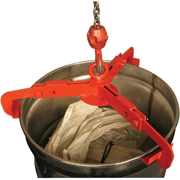 Wesco Industrial Products - 1,000 Lb Load Capacity, 30 & 55 Gal Drum Lifter - 29-1/2" Wide x 5-1/2" High, Steel Wheels - Apex Tool & Supply