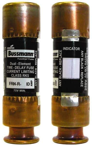 Cooper Bussmann - 300 VDC, 600 VAC, 9 Amp, Time Delay General Purpose Fuse - Fuse Holder Mount, 127mm OAL, 20 at DC, 200 (RMS) kA Rating, 20.6mm Diam - Apex Tool & Supply