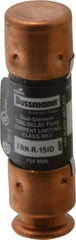 Cooper Bussmann - 125 VDC, 250 VAC, 15 Amp, Time Delay General Purpose Fuse - Fuse Holder Mount, 50.8mm OAL, 20 at DC, 200 (RMS) kA Rating, 14.3mm Diam - Apex Tool & Supply