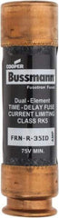 Cooper Bussmann - 125 VDC, 250 VAC, 35 Amp, Time Delay General Purpose Fuse - Fuse Holder Mount, 76.2mm OAL, 20 at DC, 200 (RMS) kA Rating, 20.6mm Diam - Apex Tool & Supply