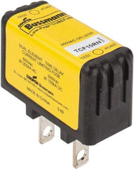 Cooper Bussmann - 300 VDC & 600 VAC, 15 Amp, Time Delay General Purpose Fuse - Plug-in Mount, 47.75mm OAL, 100 at DC, 200 (CSA RMS), 300 (UL RMS) kA Rating - Apex Tool & Supply