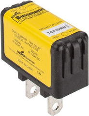 Cooper Bussmann - 300 VDC & 600 VAC, 25 Amp, Time Delay General Purpose Fuse - Plug-in Mount, 47.75mm OAL, 100 at DC, 200 (CSA RMS), 300 (UL RMS) kA Rating - Apex Tool & Supply