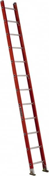 Louisville - 12' High, Type IA Rating, Fiberglass Single Ladder - Apex Tool & Supply