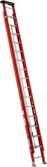 Louisville - 32' High, Type IA Rating, Fiberglass Industrial Extension Ladder - 300 Lb Capacity, 29' Working Length - Apex Tool & Supply