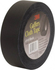 3M - 48mm x 54.8m Black Gaffers Tape - 12 mil, Rubber Adhesive, Vinyl Backing, 45 Lb/ln Tensile Strength, Series 6910 - Apex Tool & Supply