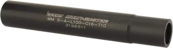 Iscar - Multimaster 16mm 90° Stepped Shank Milling Tip Insert Holder & Shank - 0.598" Neck Diam, T10 Neck Thread, 100mm OAL, Steel MM S-A Tool Holder - Apex Tool & Supply