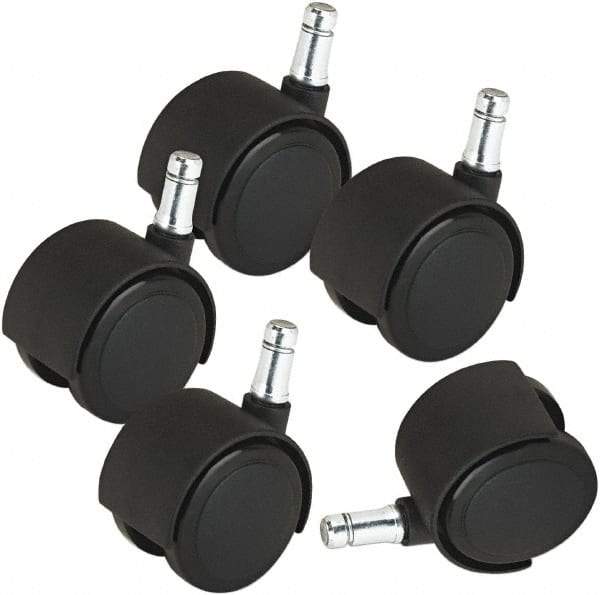 Master Caster - Matte Black Carpet Casters - For Wood & Tubular Metal Chairs & Office Furniture - Apex Tool & Supply