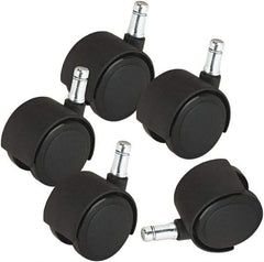 Master Caster - Matte Black Carpet Casters - For Wood & Tubular Metal Chairs & Office Furniture - Apex Tool & Supply