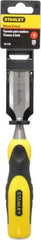 Stanley - 9" OAL x 1" Blade Width Wood Chisel - 1" Tip, Polypropylene Handle - Apex Tool & Supply