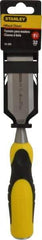 Stanley - 9" OAL x 1-1/4" Blade Width Wood Chisel - 1-1/4" Tip, Polypropylene Handle - Apex Tool & Supply