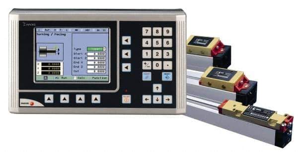 Fagor - 2 Axis, 12" X-Axis Travel, 120" Z-Axis Travel, Turning DRO System - 0.0002", 0.0005", 0.001" Resolution, 10µm Accuracy, LCD Color Display - Apex Tool & Supply