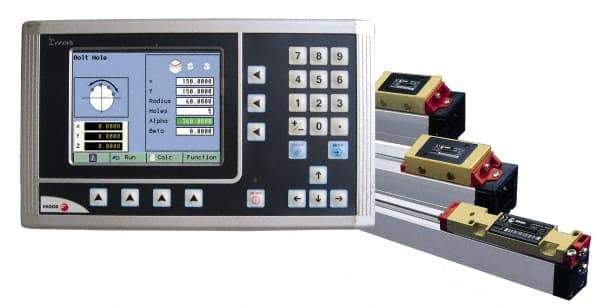 Fagor - 2 Axis, 32" X-Axis Travel, 16" Y-Axis Travel, Milling DRO System - 0.0002", 0.0005", 0.001" Resolution, 10µm Accuracy, LCD Color Display - Apex Tool & Supply