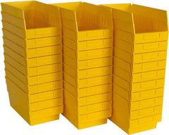 Quantum Storage - 50 Lb. Load Capacity, 11-5/8" Deep, Yellow Polypropylene Hopper Shelf Bin - 6" High x 6-5/8" Wide x 11-5/8" Long - Apex Tool & Supply