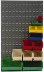 Quantum Storage - 36" Wide x 61" High, Gray Louvered Bin Panel - Use with Quantum Storage Systems - ALL QUS Bins - Apex Tool & Supply