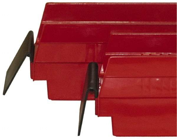 Quantum Storage - 4" Wide x 2.3" High, Black Bin Label Holder - Use with Quantum Storage Systems - Shelf Bin - Apex Tool & Supply