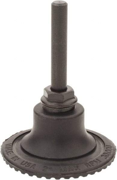Made in USA - 2" Diam Quick-Change Type R Disc Backing Pad - 1/4" Shank Diam, Medium Density, 30,000 RPM - Apex Tool & Supply