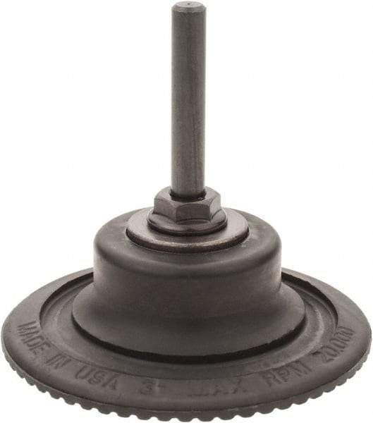 Made in USA - 3" Diam Quick-Change Type R Disc Backing Pad - 1/4" Shank Diam, Medium Density, 20,000 RPM - Apex Tool & Supply