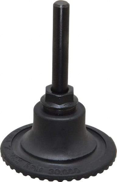 Made in USA - 2" Diam Quick-Change Type S Disc Backing Pad - 1/4" Shank Diam, Medium Density, 30,000 RPM - Apex Tool & Supply