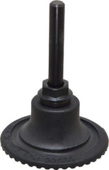 Made in USA - 2" Diam Quick-Change Type S Disc Backing Pad - 1/4" Shank Diam, Medium Density, 30,000 RPM - Apex Tool & Supply