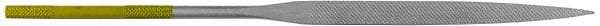 PFERD - 7" Needle Precision Swiss Pattern Flat File - Double Cut, Round Handle - Apex Tool & Supply