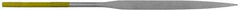 PFERD - 7" Needle Precision Swiss Pattern Flat File - Double Cut, Round Handle - Apex Tool & Supply