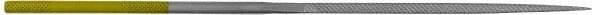 PFERD - 7" Needle Precision Swiss Pattern Square File - Double Cut, Round Handle - Apex Tool & Supply