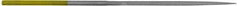 PFERD - 7" Needle Precision Swiss Pattern Square File - Double Cut, Round Handle - Apex Tool & Supply