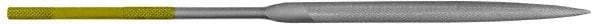 PFERD - 7" Needle Precision Swiss Pattern Half Round File - Double Cut, Round Handle - Apex Tool & Supply