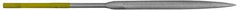 PFERD - 7" Needle Precision Swiss Pattern Half Round File - Double Cut, Round Handle - Apex Tool & Supply
