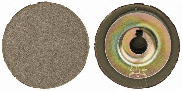 PFERD - 1" Disc Diam, 220 Grit, Diamond Quick Change Disc - Type S Attaching System, Coated, Brown, Fine Grade, 15,500 RPM, D76 Series - Apex Tool & Supply
