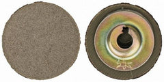 PFERD - 1" Disc Diam, 220 Grit, Diamond Quick Change Disc - Type S Attaching System, Coated, Brown, Fine Grade, 15,500 RPM, D76 Series - Apex Tool & Supply