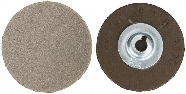 PFERD - 1-1/2" Disc Diam, 220 Grit, Diamond Quick Change Disc - Type S Attaching System, Coated, Brown, Fine Grade, 12,500 RPM, D76 Series - Apex Tool & Supply