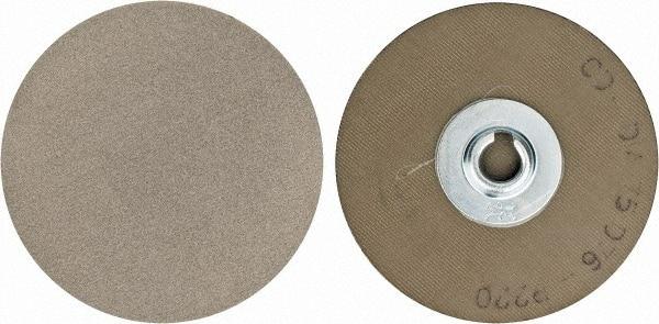 PFERD - 3" Disc Diam, 220 Grit, Diamond Quick Change Disc - Type R Attaching System, Coated, Brown, Fine Grade, 6,300 RPM, D76 Series - Apex Tool & Supply