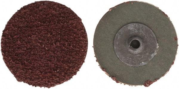 Tru-Maxx - 2" Disc Diam, 24 Grit, Aluminum Oxide Quick Change Disc - Type S Attaching System, Coated, Maroon, Very Coarse Grade - Apex Tool & Supply