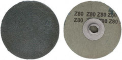 Tru-Maxx - 3" Disc Diam, 80 Grit, Zirconia Alumina Quick Change Disc - Type S Attaching System, Coated, Blue, Medium Fine Grade - Apex Tool & Supply