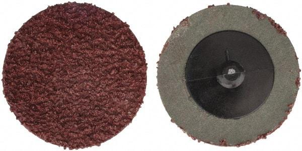 Tru-Maxx - 2" Disc Diam, 24 Grit, Aluminum Oxide Quick Change Disc - Type R Attaching System, Coated, Maroon, Very Coarse Grade - Apex Tool & Supply