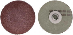 Tru-Maxx - 3" Disc Diam, 50 Grit, Aluminum Oxide Quick Change Disc - Type S Attaching System, Coated, Maroon, Coarse Grade - Apex Tool & Supply