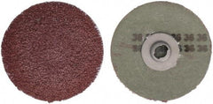 Tru-Maxx - 3" Disc Diam, 36 Grit, Aluminum Oxide Quick Change Disc - Type S Attaching System, Coated, Maroon, Coarse Grade - Apex Tool & Supply