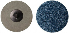 Tru-Maxx - 3" Disc Diam, 50 Grit, Zirconia Alumina Quick Change Disc - Type R Attaching System, Coated, Blue, Coarse Grade - Apex Tool & Supply