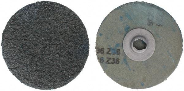 Tru-Maxx - 3" Disc Diam, 36 Grit, Zirconia Alumina Quick Change Disc - Type S Attaching System, Coated, Blue, Coarse Grade - Apex Tool & Supply