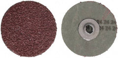 Tru-Maxx - 3" Disc Diam, 24 Grit, Aluminum Oxide Quick Change Disc - Type S Attaching System, Coated, Maroon, Very Coarse Grade - Apex Tool & Supply
