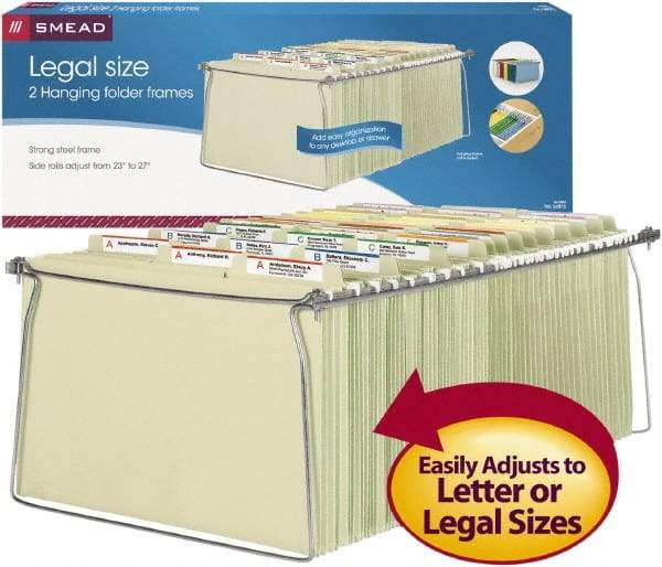 SMEAD - 9-1/2 x 14-1/2", Legal, Plain Steel, Hanging File Drawer Frames - Apex Tool & Supply