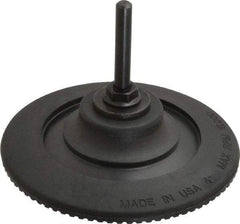Made in USA - 4" Diam Quick-Change Type S Disc Backing Pad - 1/4" Shank Diam, Medium Density, 15,000 RPM - Apex Tool & Supply
