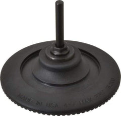 Made in USA - 4" Diam Quick-Change Type R Disc Backing Pad - 1/4" Shank Diam, Medium Density, 15,000 RPM - Apex Tool & Supply