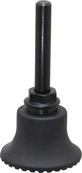 Made in USA - 1-1/2" Diam Quick-Change Type R Disc Backing Pad - 1/4" Shank Diam, Medium Density, 30,000 RPM - Apex Tool & Supply