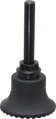 Made in USA - 1-1/2" Diam Quick-Change Type R Disc Backing Pad - 1/4" Shank Diam, Medium Density, 30,000 RPM - Apex Tool & Supply