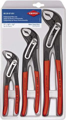 Knipex - 3 Piece Pipe Wrench & Water Pump Plier Set - Comes in Plastic Deep-Drawn Packaging - Apex Tool & Supply