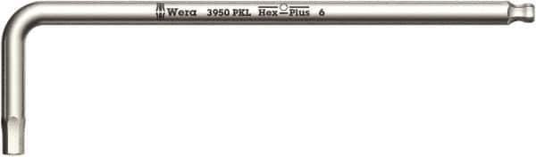 Wera - 3mm Hex, Long Arm, Hex Key - 123mm OAL, Metric System of Measurement - Apex Tool & Supply